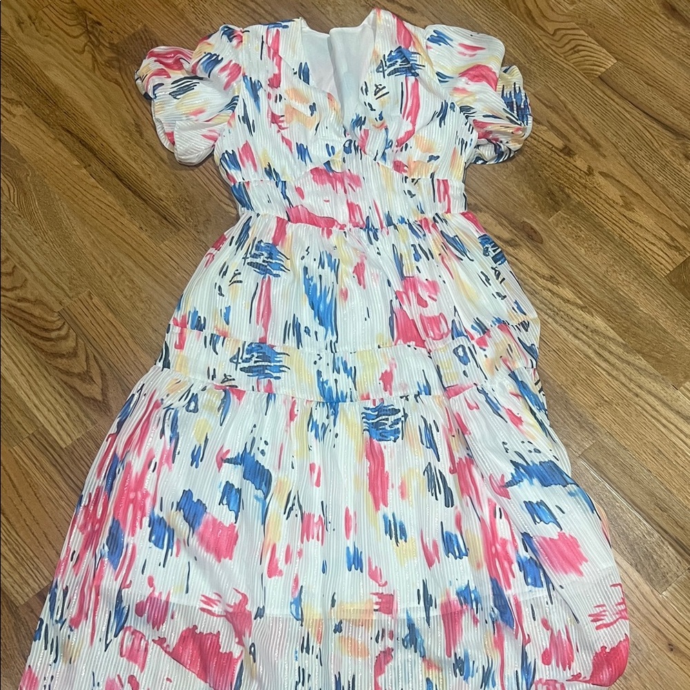 Colorful Abstract Print Dress NWOT
